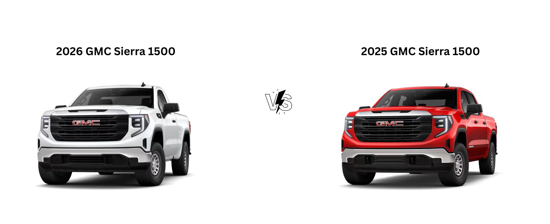 Compare 2026 GMC Sierra 1500 Vs 2025 GMC Sierra 1500