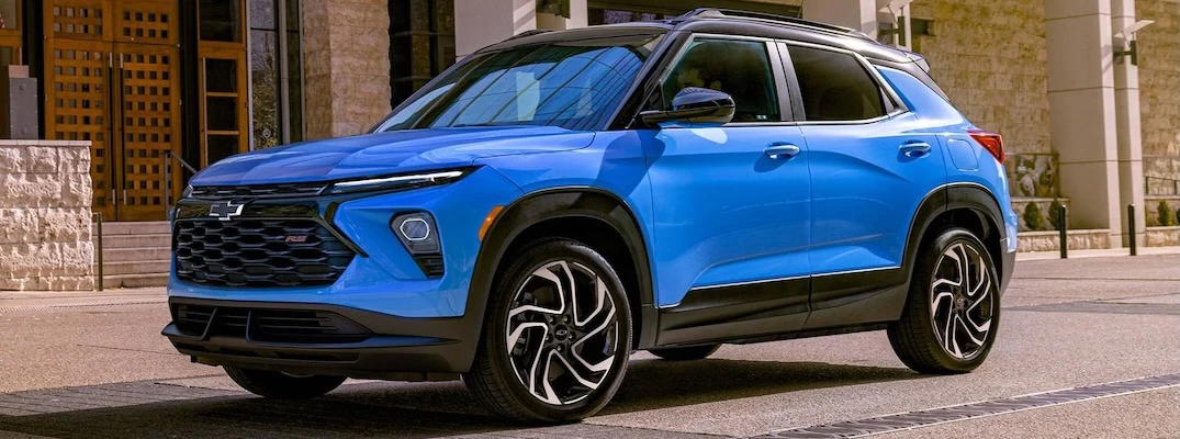 A blue 2025 Chevrolet Trailblazer.