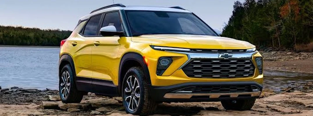 A yellow 2025 Chevrolet Trailblazer.